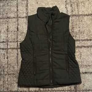 Lemon Tart Quilted Vest - Dark Green